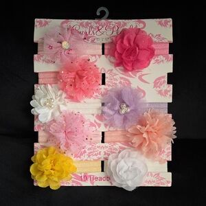 Colorful Floral Headbands Set